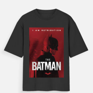 Men's Batman Graphic Printed Oversized T-shirt - Black, S