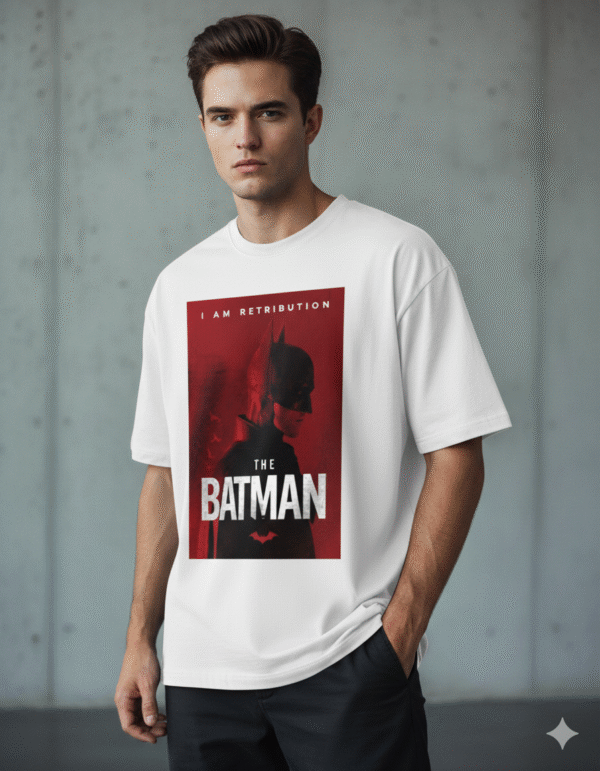 Men's Batman Graphic Printed Oversized T-shirt