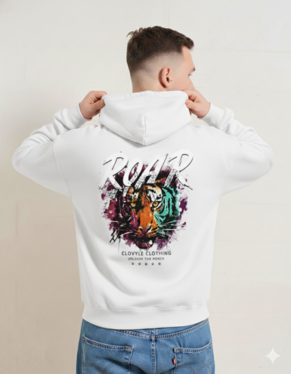 ClovyLe “ROAR” Tiger Hoodie – Bold Graphic Streetwear Sweatshirt | Unleash the Power Collection